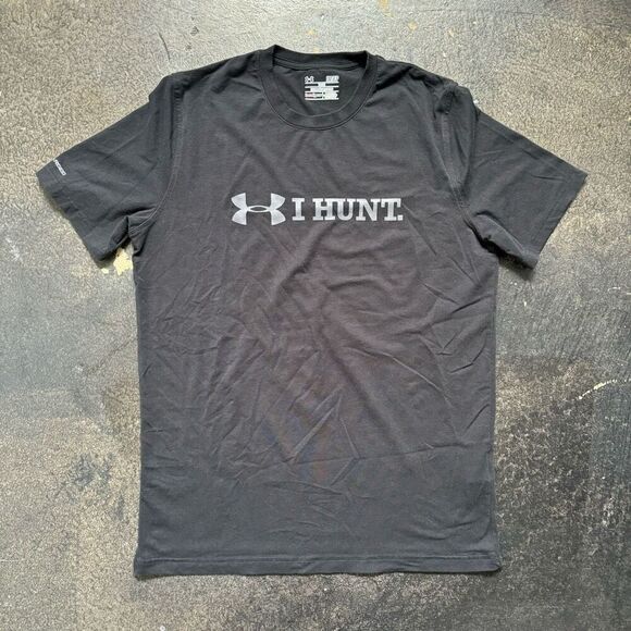 Under Armour “I Hunt” Short Sleeve T-Shirt Size Small Loose Fit Heatgear Casual - Picture 1 of 11